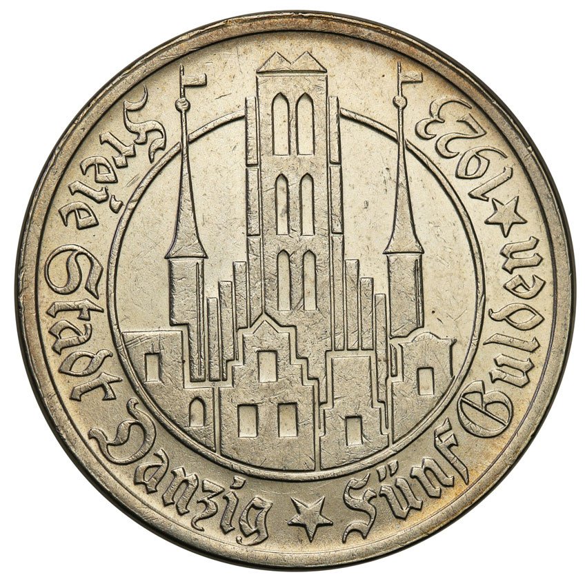 Wolne Miasto Gdańsk / Danzig. 5 Guldenów 1923